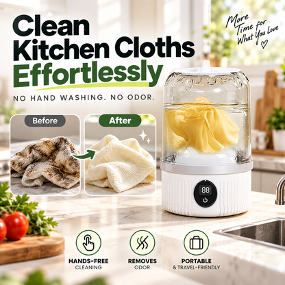 Limited Sale 55% OFF🎁Free your hands🥰Wireless Charging Mini Washing Machine