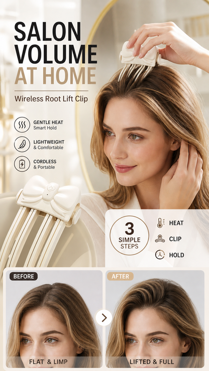 ✨ 2026 Sale — Over 18,000 Sold! 💎📢📢 50% OFF !! ⏰💨 Wireless Heated Root Lift Clip – Salon Volume, Zero Effort ✨