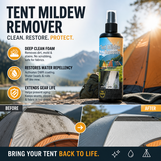 🧹 ✨ 53% OFF! ✨Outdoor Mildew Stain Cleaner – Spray on, wipes off mold instantly. Eco‑friendly, won‘t ruin waterproofing. Tent, awning, shower curtain  🏕️💪