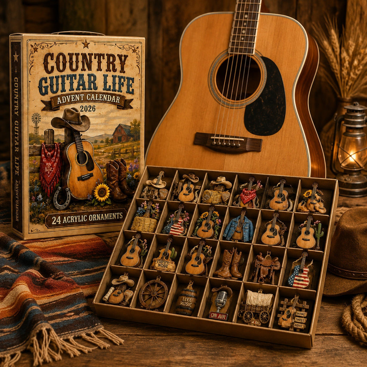 Country Guitar Life Advent Calendar 2026 - 24-Day Festive Countdown