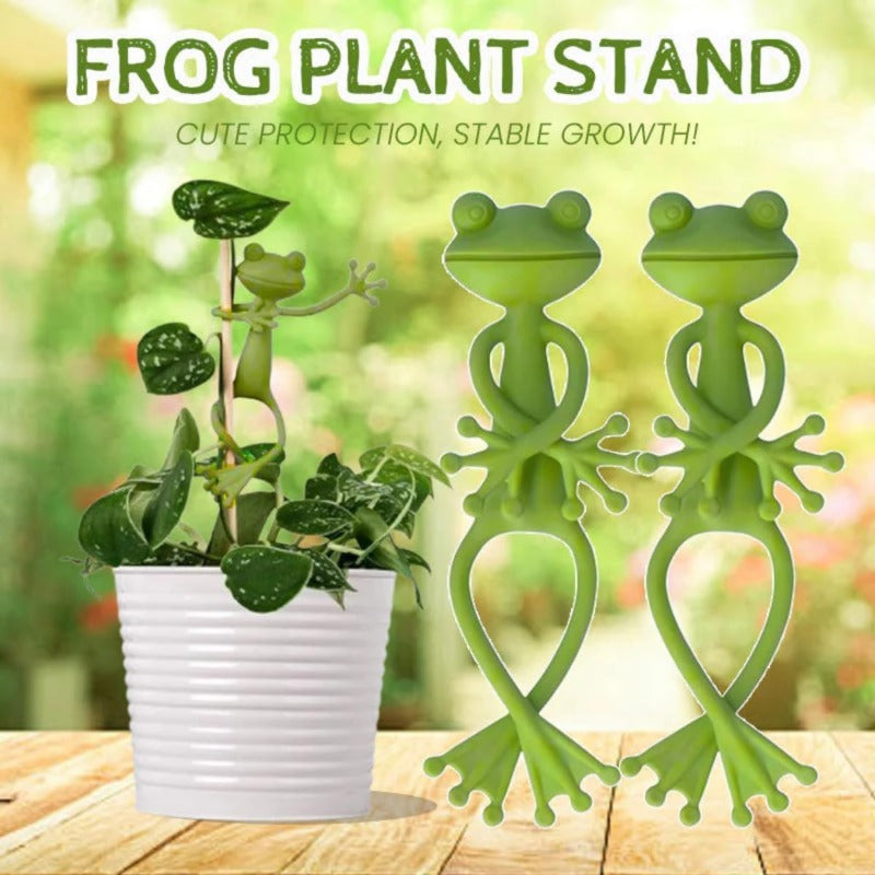 Soportes decorativos para plantas con forma de rana