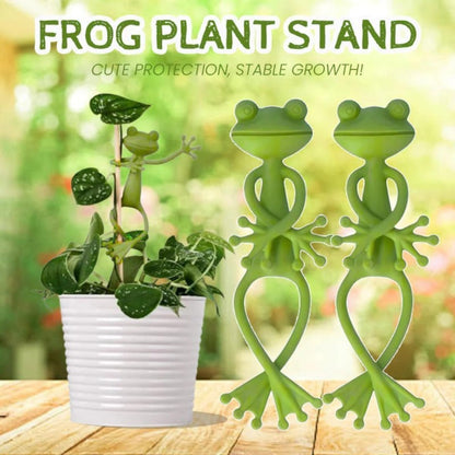 Soportes decorativos para plantas con forma de rana
