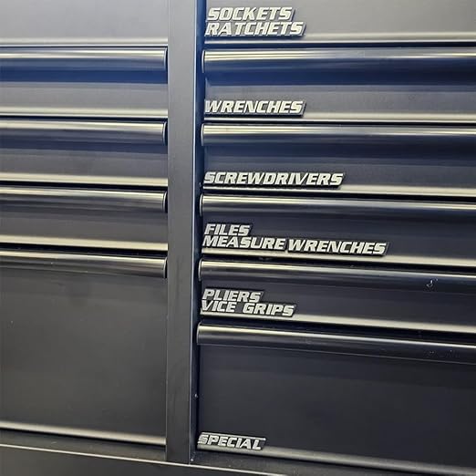 Custom Premium Magnetic Toolbox Labels for Tool Organization - 23 Pack of High Quality Magnets