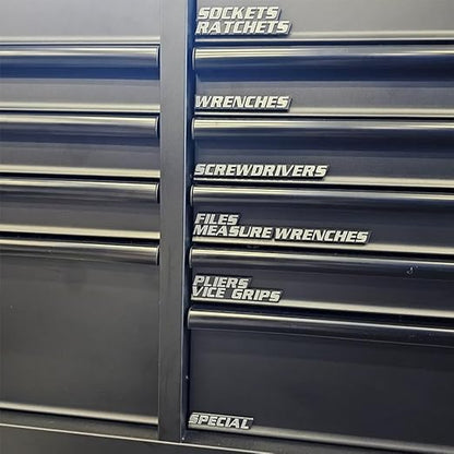 Custom Premium Magnetic Toolbox Labels for Tool Organization - 23 Pack of High Quality Magnets