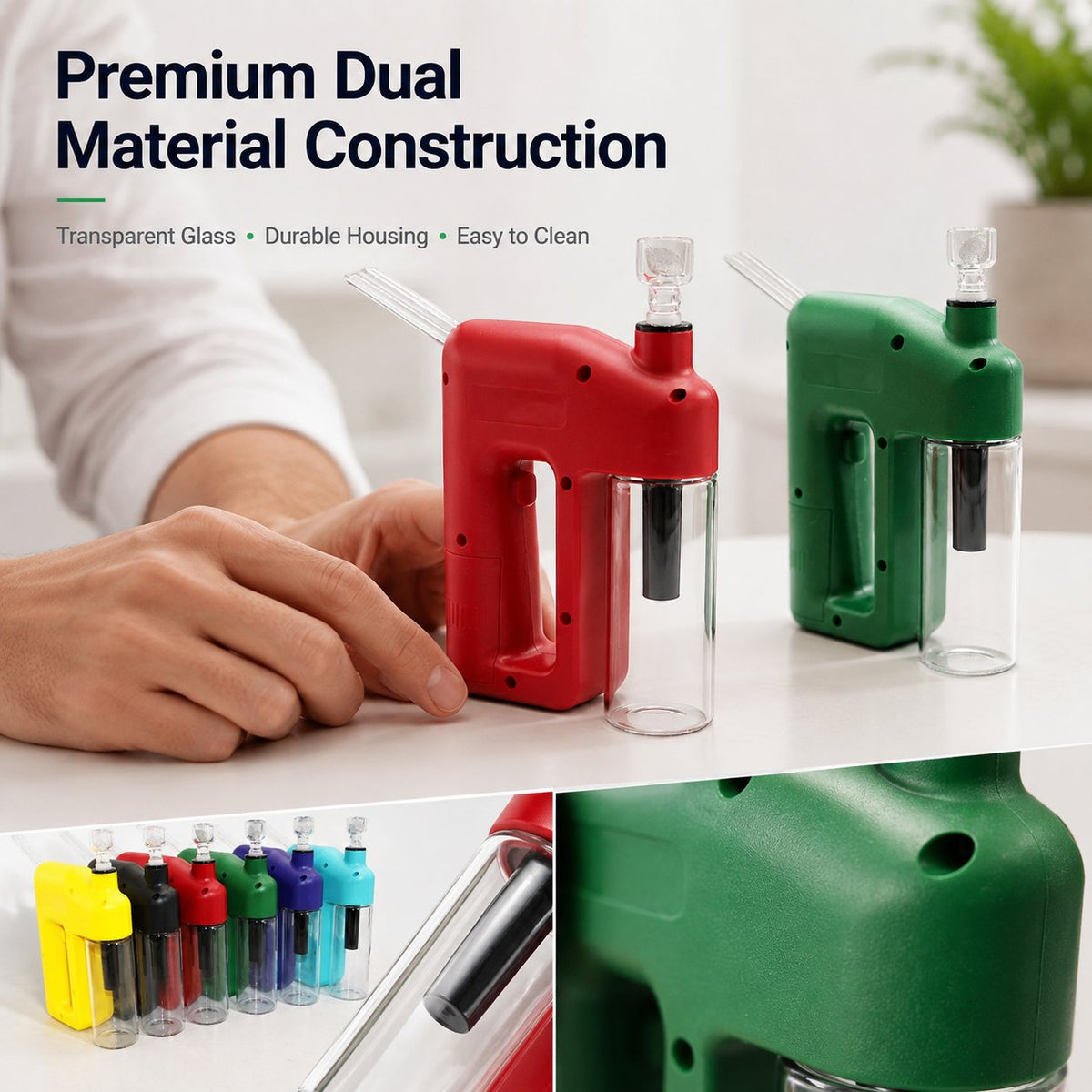 ✨ Portable Handheld Electric Filtration Device | Compact Glass Chamber Design with Electric-Assisted Operation & 6 Color Options