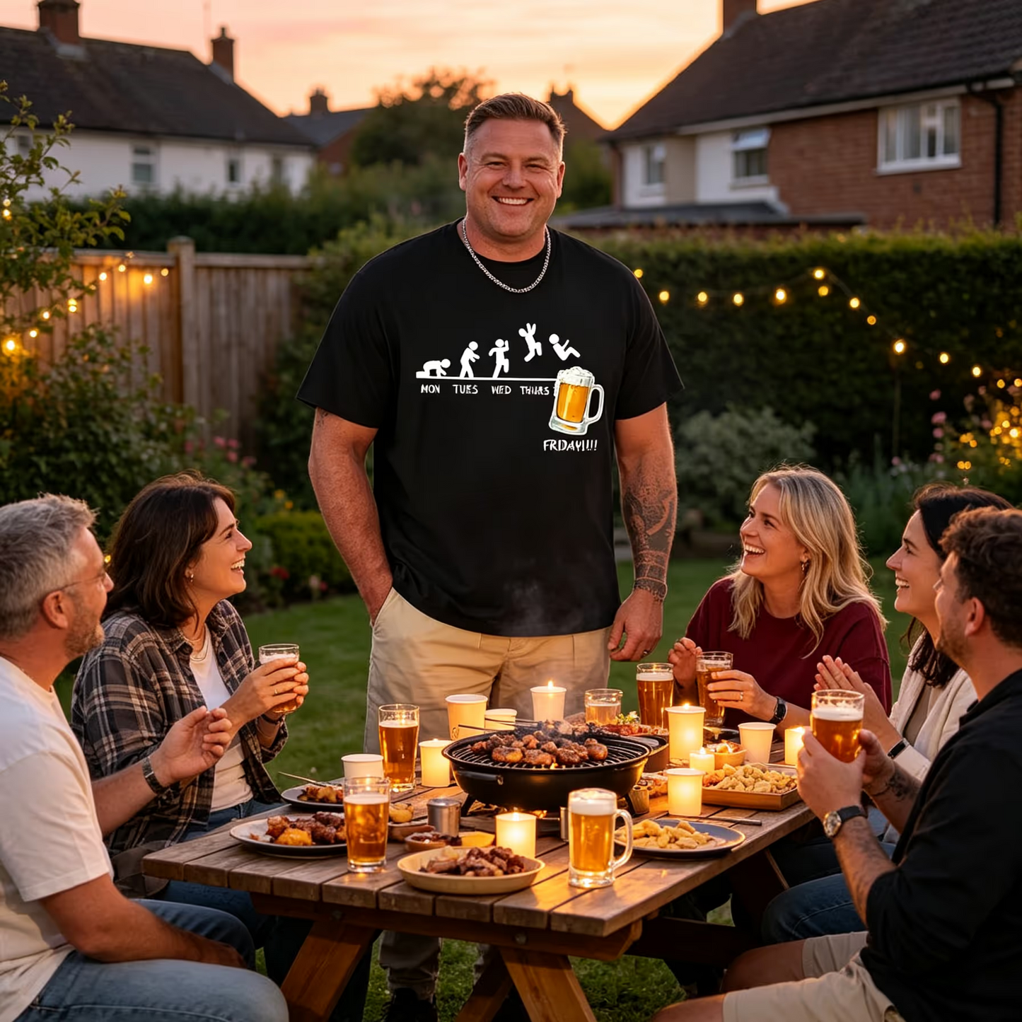 🍻 Weekday Mood Beer Graphic Tee | Funny Working Week Humour Shirt For Pub & Weekend Lovers