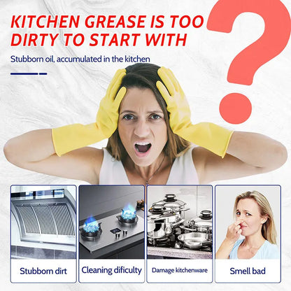 Kitchen Spray Cleaner & Degreaser - Antibacterial Lemon Scented Quick Grease Removal