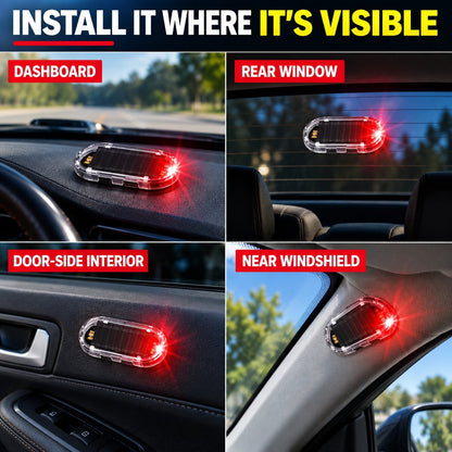 🚨Solar Powered Fake Car Alarm Light