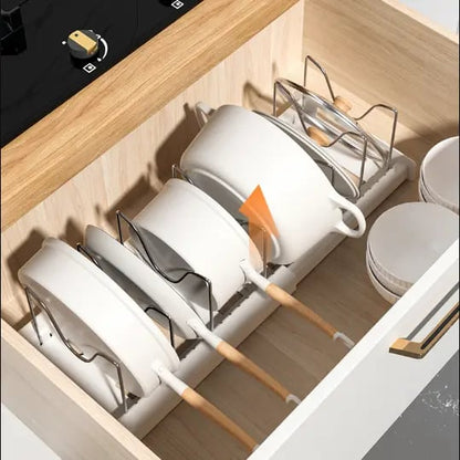 Organizador de tapas de olla para gabinete y encimera