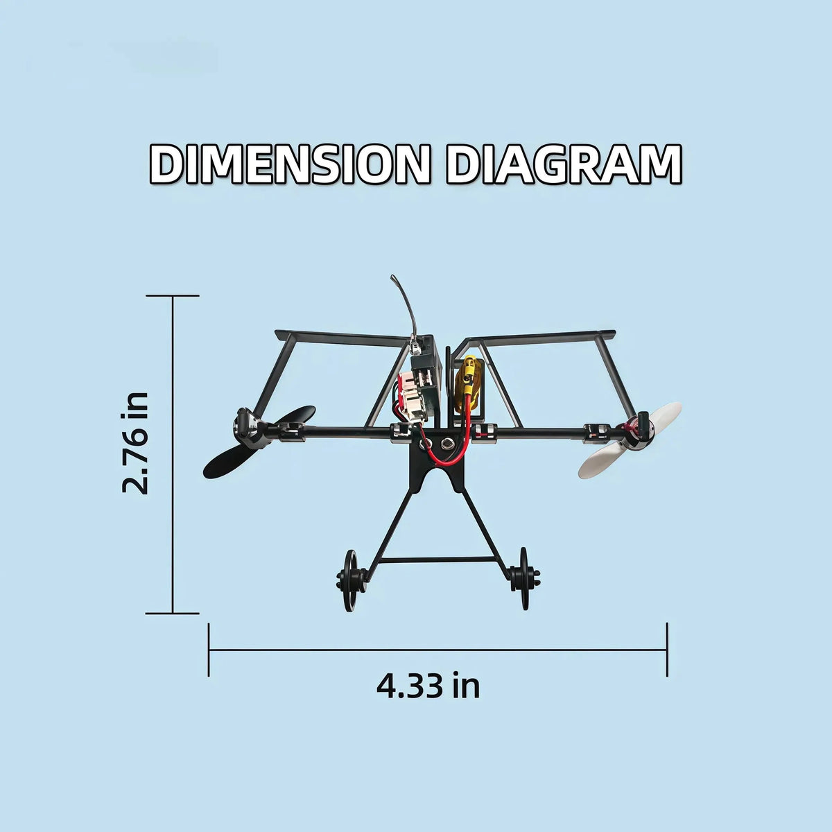 Power-Up RC Paper Airplane Kit with Gyro Stabilizer – DIY Electric Remote Control Plane with Dual Propellers, Lightweight Foldable Flying STEM Toy