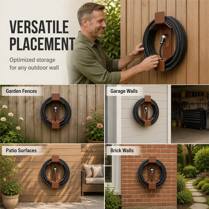 💯📢📢50% OFF !! ⏰Wall Mounted Iron Garden Hose Holder
