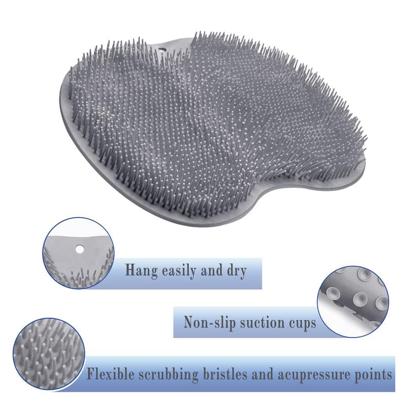 Alfombrilla de silicona para frotar pies en la ducha