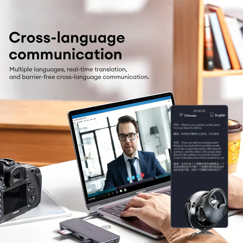 🏆#1 Best Seller ⏰Limited Time 50% OFF 💎AI Translation Wireless OWS Bluetooth5.4 Earphones (Fit iOS & Android)