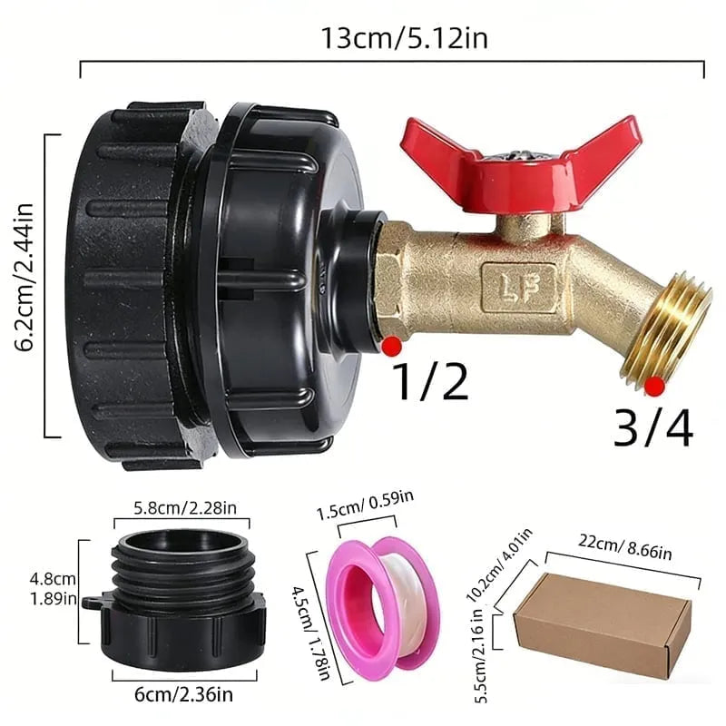 🤍IBC Tank Brass Nozzle Adapter
