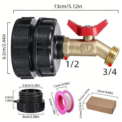 🤍IBC Tank Brass Nozzle Adapter