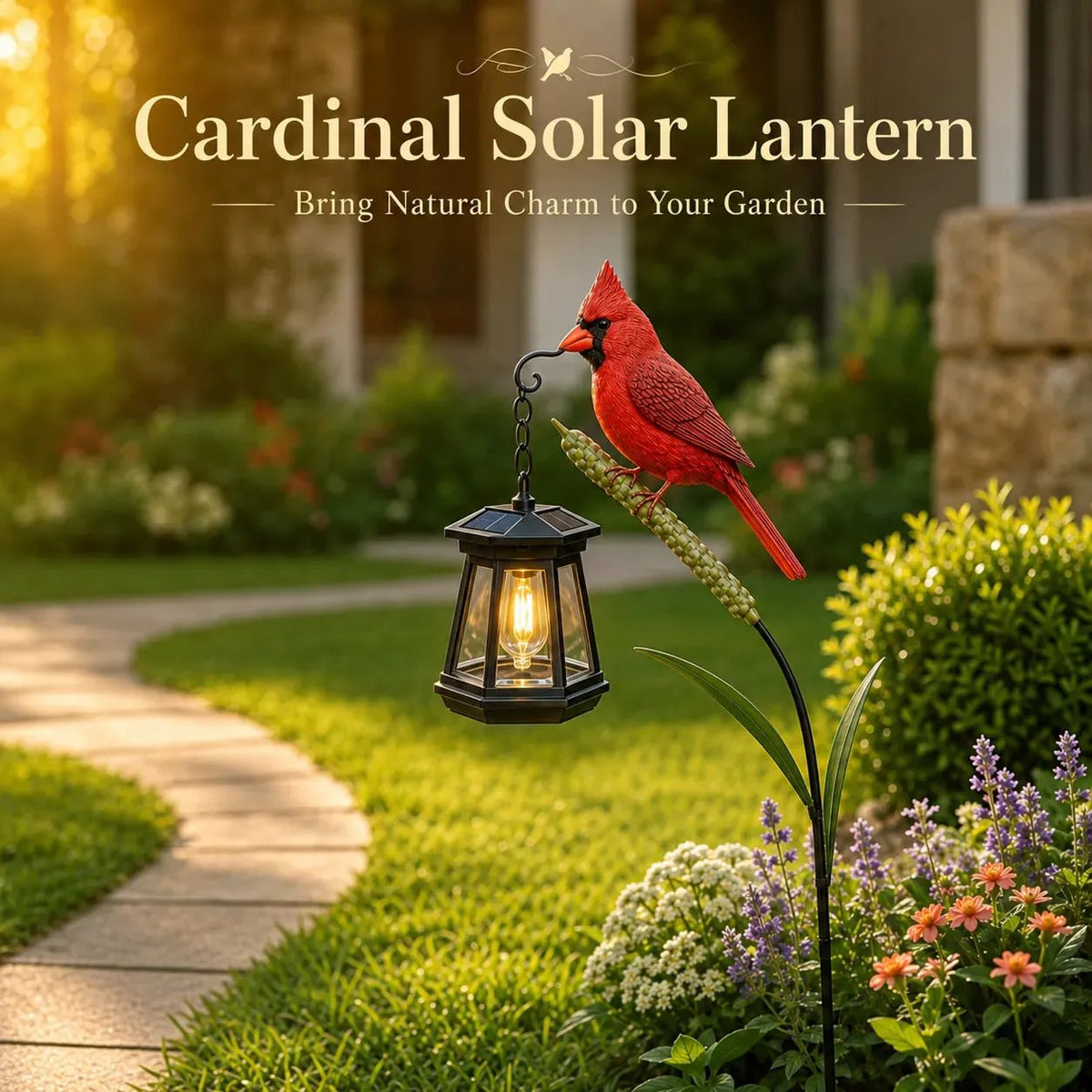 🔥Hot Sale 49% OFF🐦 Cardinal Solar Light—A Beautiful Garden Light That Feels Full of Life