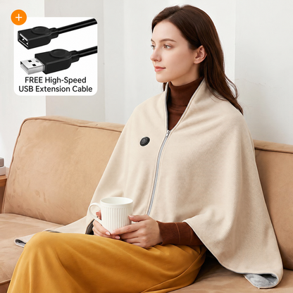 🎉Christmas Sale - 50% OFF🔥Portable Heated Hooded Blanket Shawl