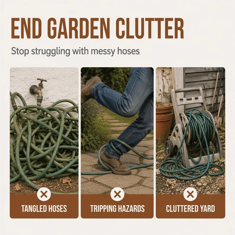 💯📢📢50% OFF !! ⏰Wall Mounted Iron Garden Hose Holder
