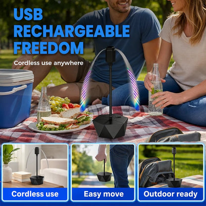 USB Rechargeable Retractable Outdoor Fly Repeller Fan