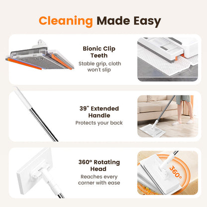 🏆 LAST DAY! 50% OFF 🌿💦 Disposable dust mop with 4 reusable covers 🧹✨