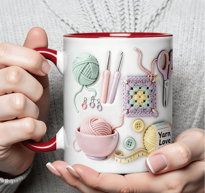 🔥HOT SALE⚡50K+ SOLD!🎁🧶Yarn Love Mug, Gift For Crafters And Creative Souls