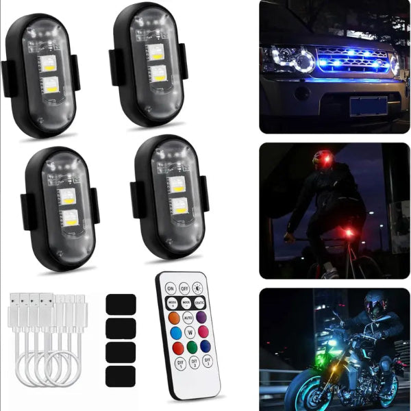 🚗🚨RGB Led Aircraft Strobe Light（Remote Wireless ）