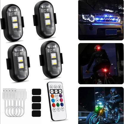 🚗🚨RGB Led Aircraft Strobe Light（Remote Wireless ）