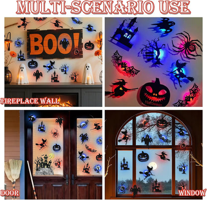 🎃Halloween HOT SALE 60% OFF 🥳💞50K+ SOLD! 👻 Halloween LED Silhouette Wall Light Stickers