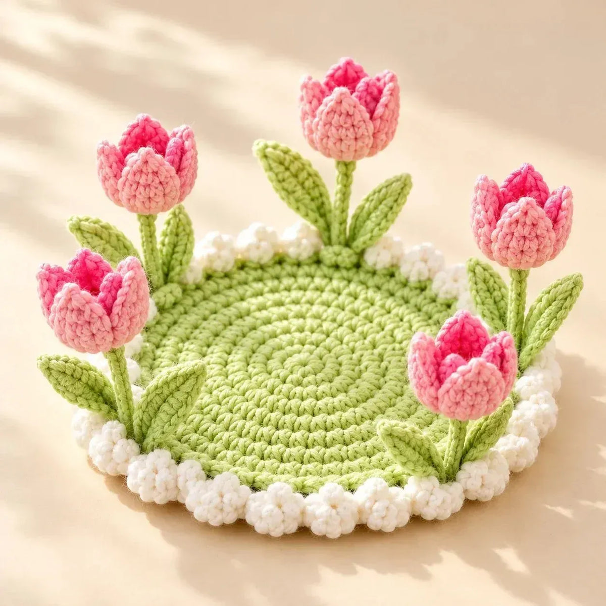 Handmade Crochet Floral Coaster | Everlasting Table Art 🌸