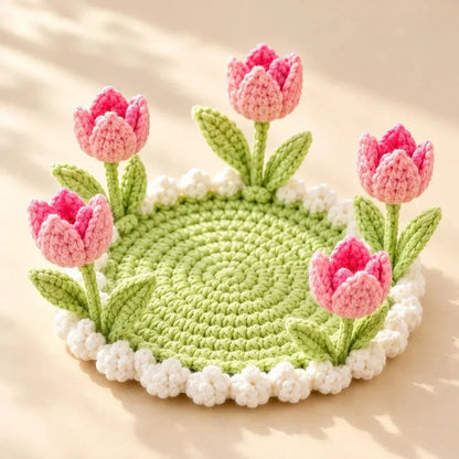Handmade Crochet Floral Coaster | Everlasting Table Art 🌸