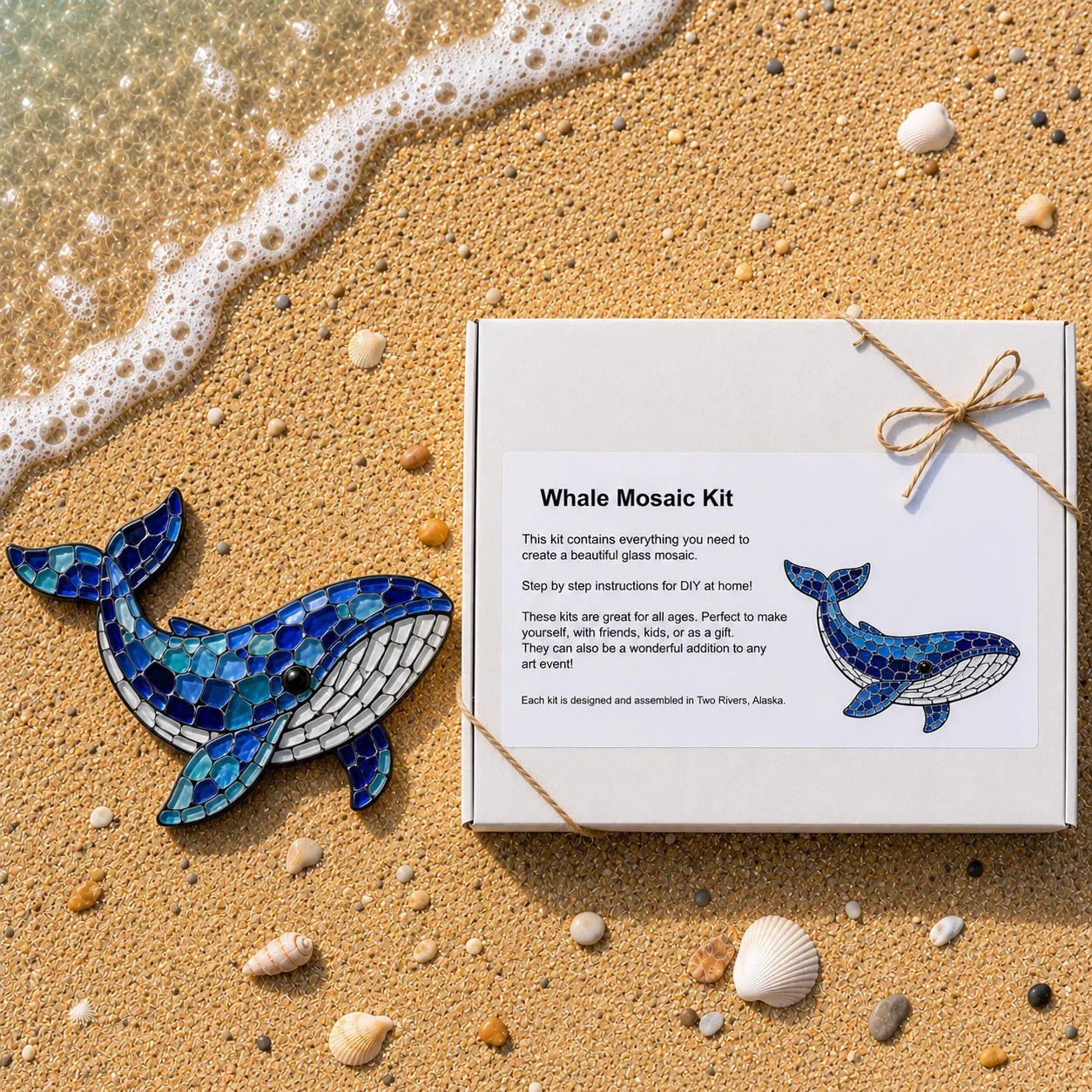🔥 ÚLTIMO DÍA 49% DE DESCUENTO – 🌊 Kit de Mosaico de Pulpo | Artesanía de Vidrio DIY para Principiantes con Instrucciones Paso a Paso