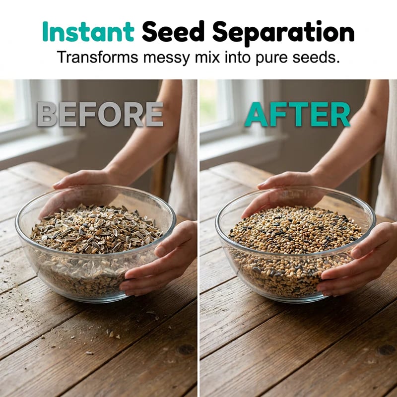 ⏰Rechargeable Bird Seed Shell Separator