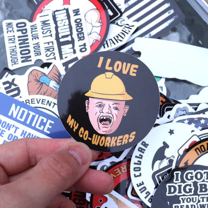 🔥2026 Summer Sale - 55Pcs Blue Collar Funny Stickers 👷‍♂️