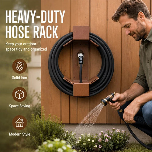 💯📢📢50% OFF !! ⏰Wall Mounted Iron Garden Hose Holder