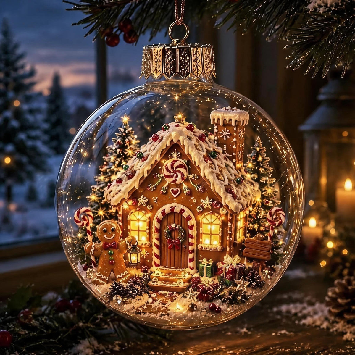 49% OFF This Week Promotions🎉🎉Glowing Christmas Diorama Ornament