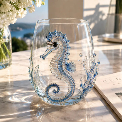 🌊 Colección de cristalería artesanal de animales marinos 3D | Para sorbos más frescos, detalles que capturan la luz del sol, elegancia costera y un ambiente de bar en casa elevado ✨