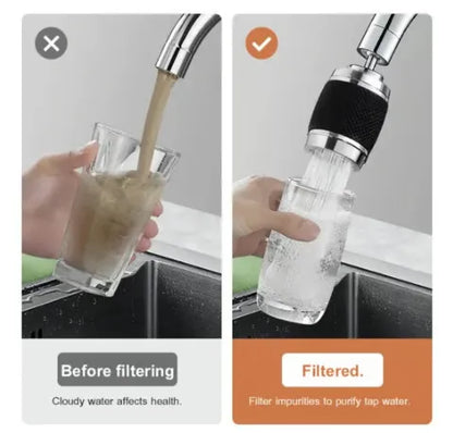 🔥 Grifo de cocina giratorio con filtro potenciador a prueba de salpicaduras
