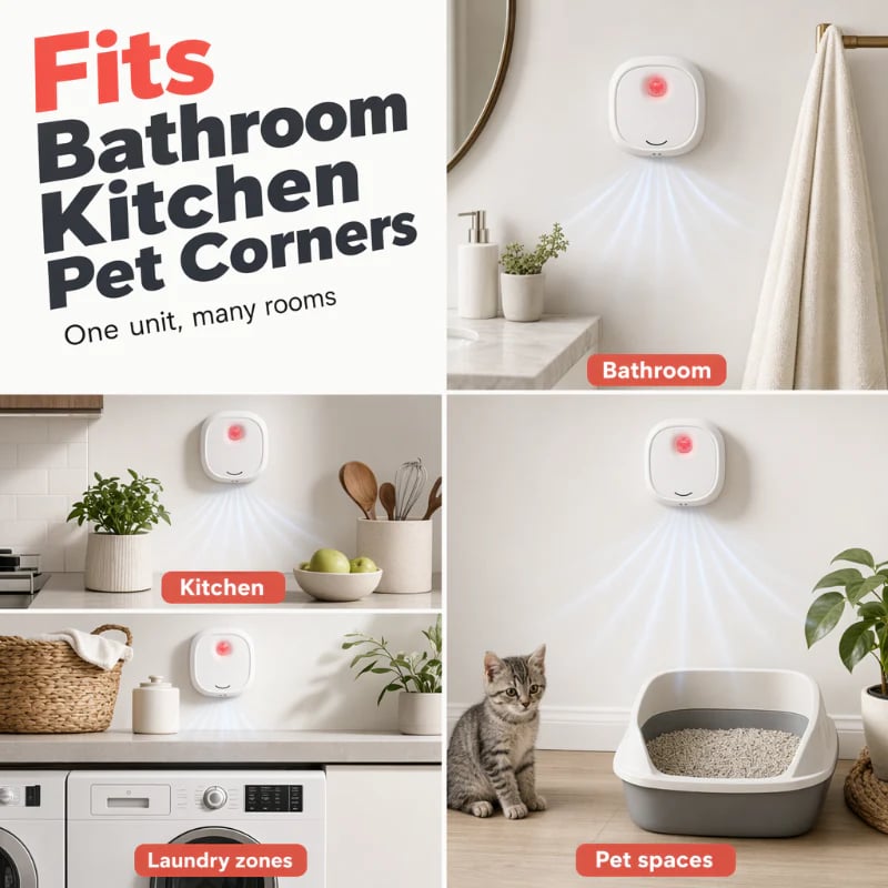 🎉🔥 49% OFF! 🌬️Say goodbye to unpleasant odors with it! Smart Quiet Pet Odor Eliminator