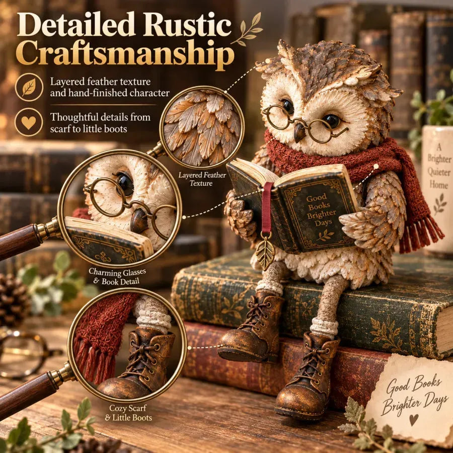 🦉Reading Owl Figurine - A Little Companion For Every Chapter