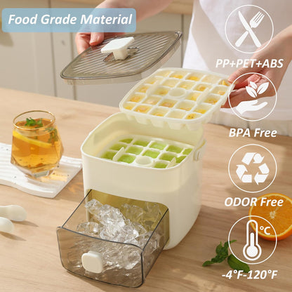 🧊❄️Ice Cube Tray with Lid and Bin – Make Ice-Making Simple