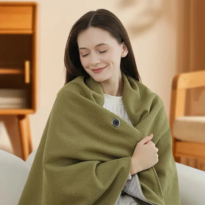 🔥Christmas Sale 50% OFF❄️Portable Soft Zipper Electric Heated Blanket Shawl☀️Warm the entire winter