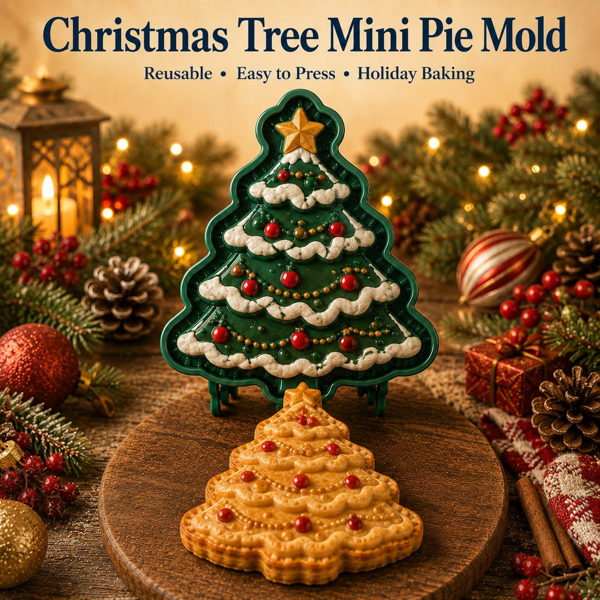 🔥🔥Only $14.99 Last Day Promotion!✨ 🎄16-Design Christmas Mini Pie Mold Collection 🥧