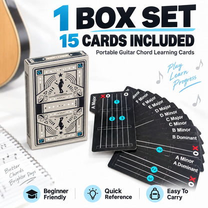 🎉🎸✨ Guitar Chord Cards — Learn Chords Faster & Master Your Guitar Skills Easier!