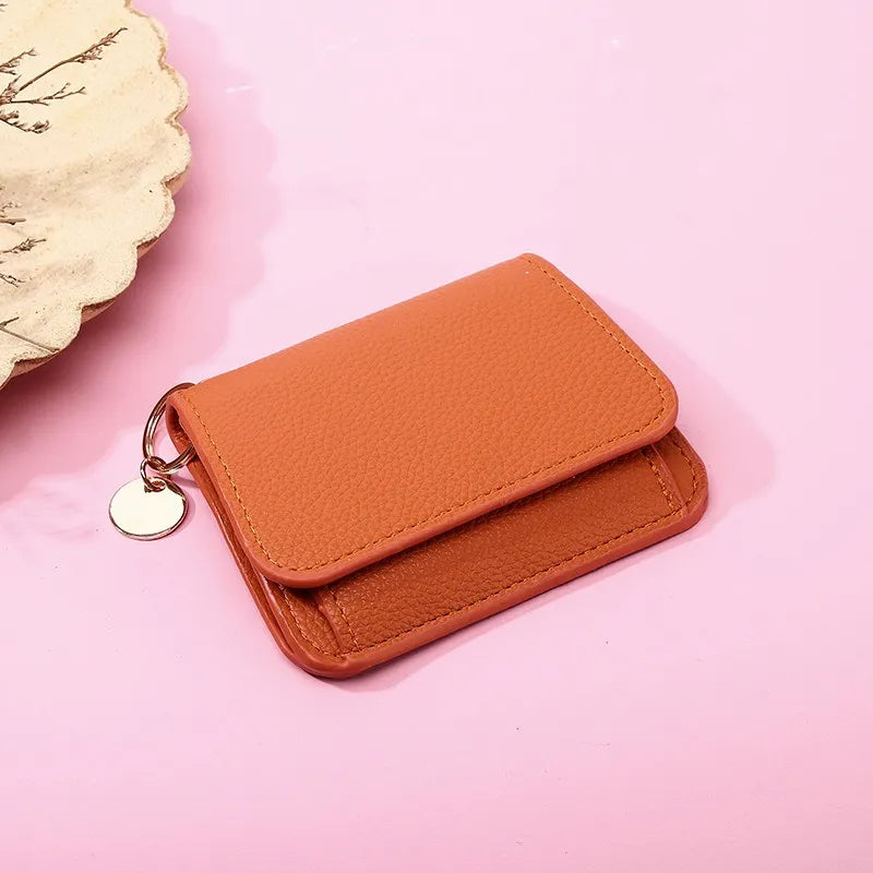 🌹Short Wallets for Women – Fashionable Card Holder with Key Ring & Coin Purse