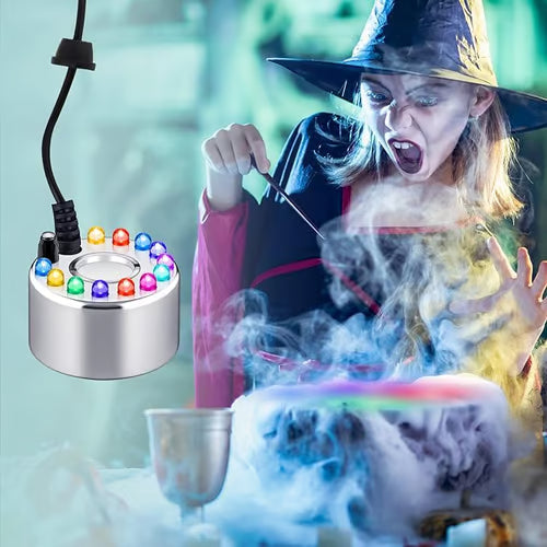 🏆2026 Halloween Hot Sale⚡🎃🔥12 LED light Ultrasonic Mist Maker Fogger