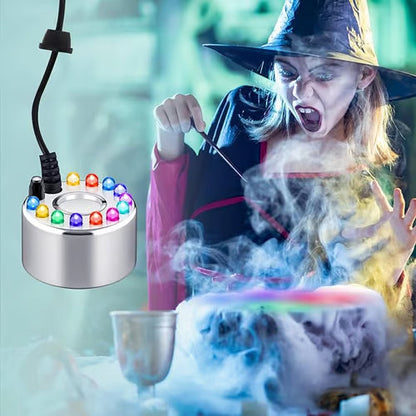 🏆2026 Halloween Hot Sale⚡🎃🔥12 LED light Ultrasonic Mist Maker Fogger