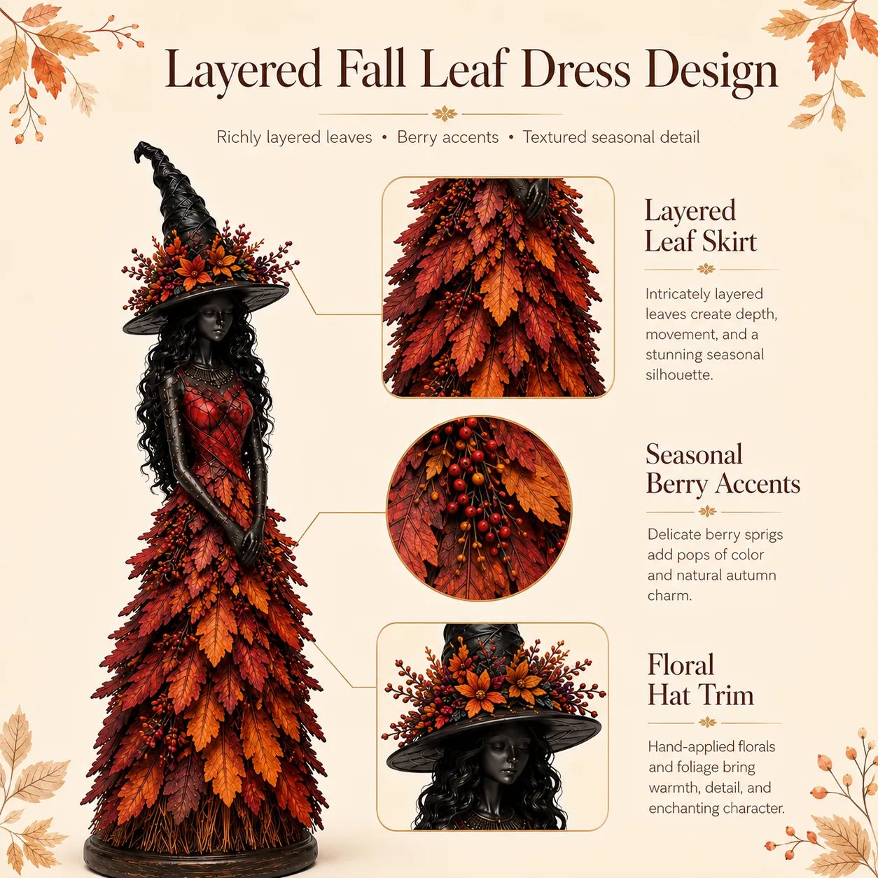 🔥ÚLTIMO DÍA 50% DTO. - 🧙‍♀️Figura de Bruja de Otoño Encantado (📦Compra 2 Envío Gratis)