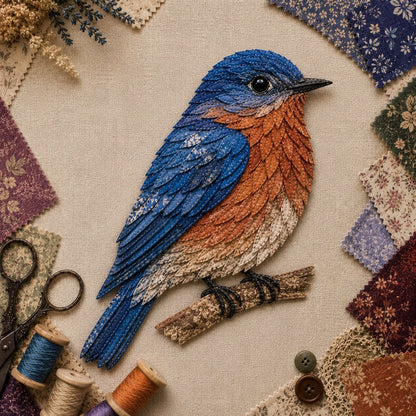 ✨ 3D Patchwork Bird DIY Craft Kit – Create a Layered Fabric Bird Worth Displaying 🐦💕Beginner Friendly