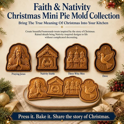 🔥HOT SALE 49% OFF🥧✨ Faith & Nativity Christmas Mini Pie Mold Collection