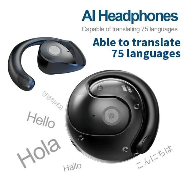 🏆#1 Best Seller ⏰Limited Time 50% OFF 💎AI Translation Wireless OWS Bluetooth5.4 Earphones (Fit iOS & Android)